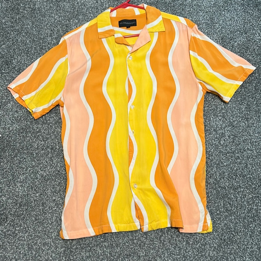 Orange Button Down shirt